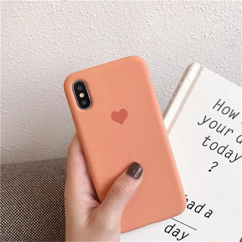 Жидкостный Мягкий силиконовый чехол для телефона Love heart iPhone XS Max X XR 6 6s 7 8 Plus