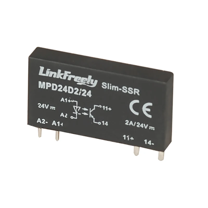 

MPD24D2/24 4 Pin PCB Micro Voltage Relay Switch Module 24VDC In 24VDC/2A Output,Smart Auto DC DC SSR Solid State Relay Bank+Mini