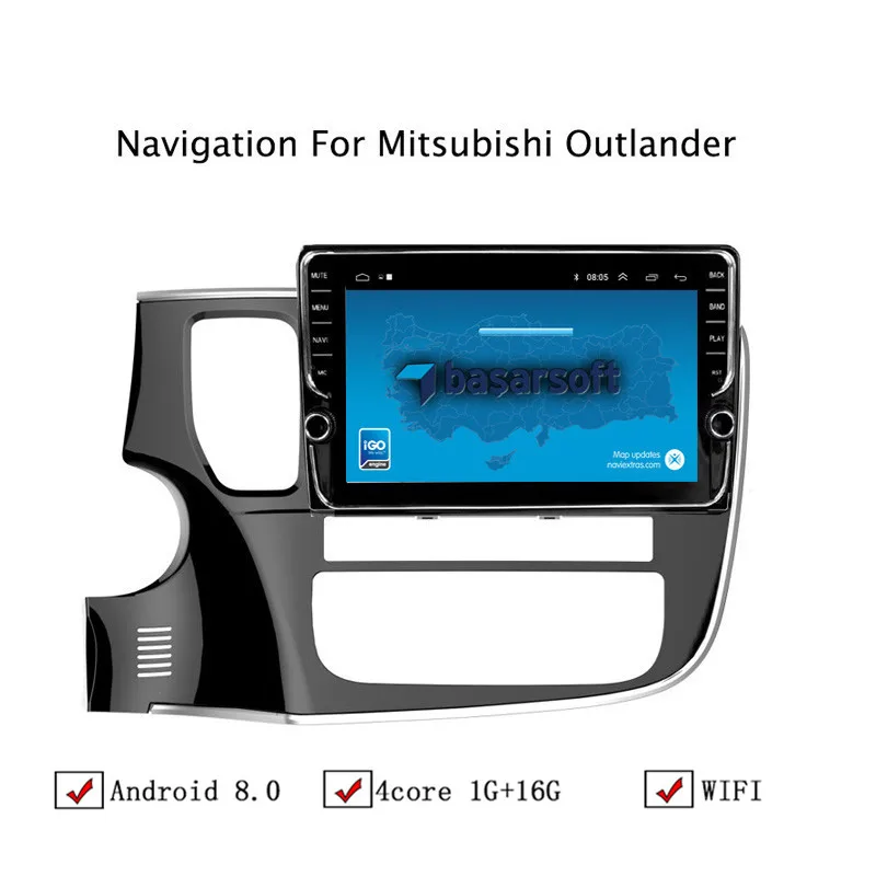 10 1 &quotAndroid 8 автомобильный gps навигатор для Mitsubishi Outlander 2013 2018 Автомагнитола стерео