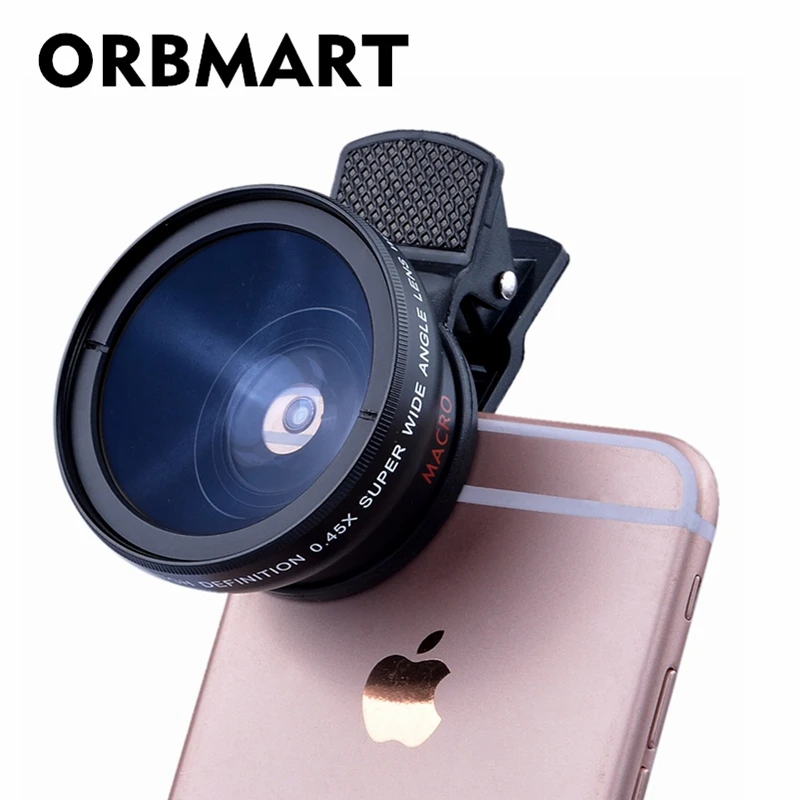 Набор объективов для профессиональной HD камеры с универсальным зажимом ORBMART 0 45x