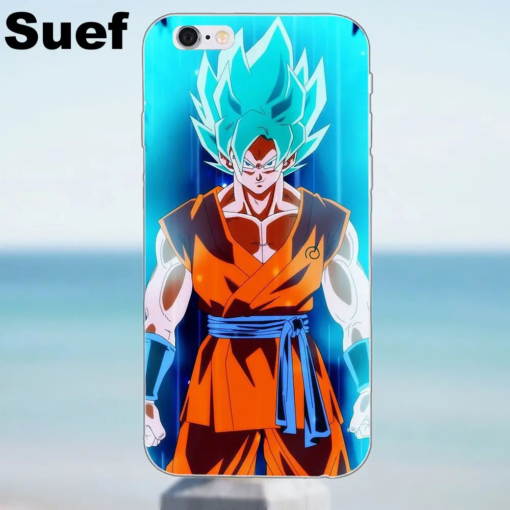 Dragon Ball Z Super Saiyan Goku для iPhone X 4 4S 5 5S 5C SE 6 6S 7 8 Plus Galaxy A3 A5 J1 J3 J5 J7 2016 2017 сумки из ТПУ