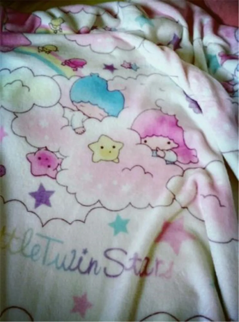 Sanrio Little Twin Stars мягкие фланелевые одеяло простыни комнаты Декор Рождественский
