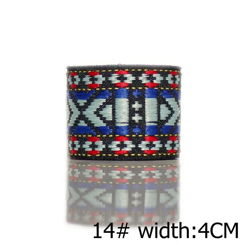 14 --4CM 8 ярдов/партия, Новое поступление, национальная жаккардовая лента для одежды, на заказ, сделай сам, ручная работа, для шитья, собачий ошейник, декоративные серьги, аксессуар, кружево - Цвет: 14 --4CM