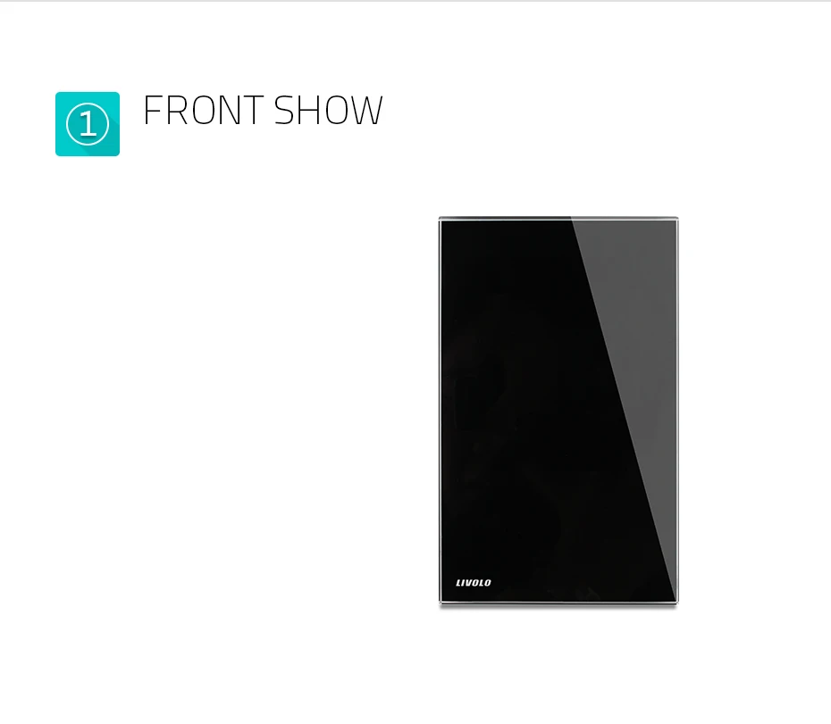 Livolo роскошное пустое стекло стандарта США, 125 мм* 78 мм, пустая стеклянная панель, не переключатель, VL-C5-C0-11/12, без функции переключателя