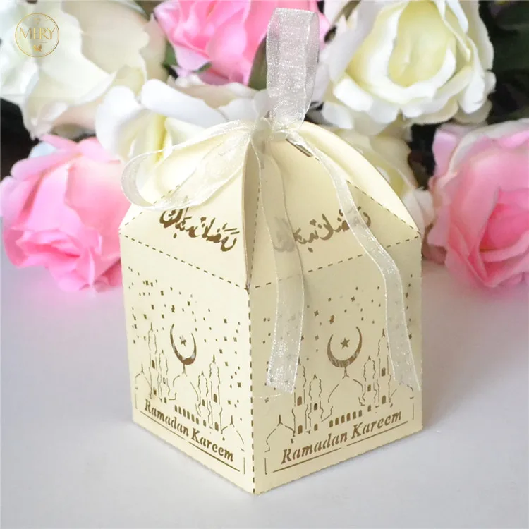

Muslim Eid Festival laser cut gold ramadan boxes