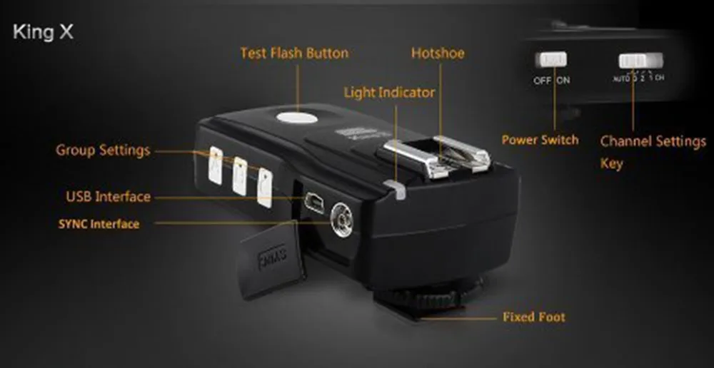 Pixel King X приемник RX 2 4G TTL беспроводной триггер для вспышки Высокоскоростная