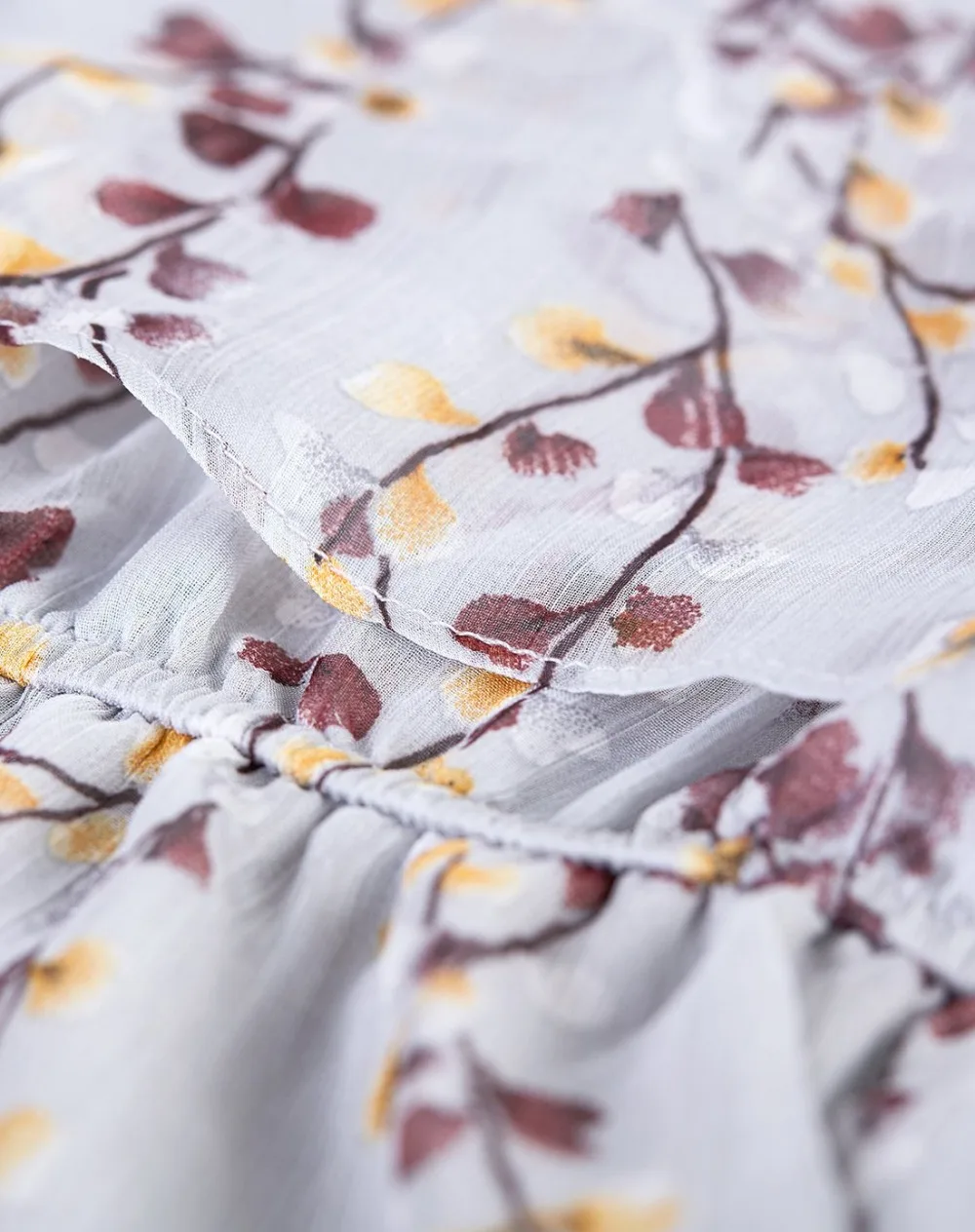 Женское шифоновое платье с принтом ARTKA голубое длинное открытыми плечами