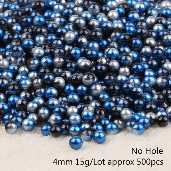 Color4 4 6 8 10 мм без отверстия Пластик ABS имитация жемчуга круглые бусины для рукоделия украшение для альбома - Цвет: Color4