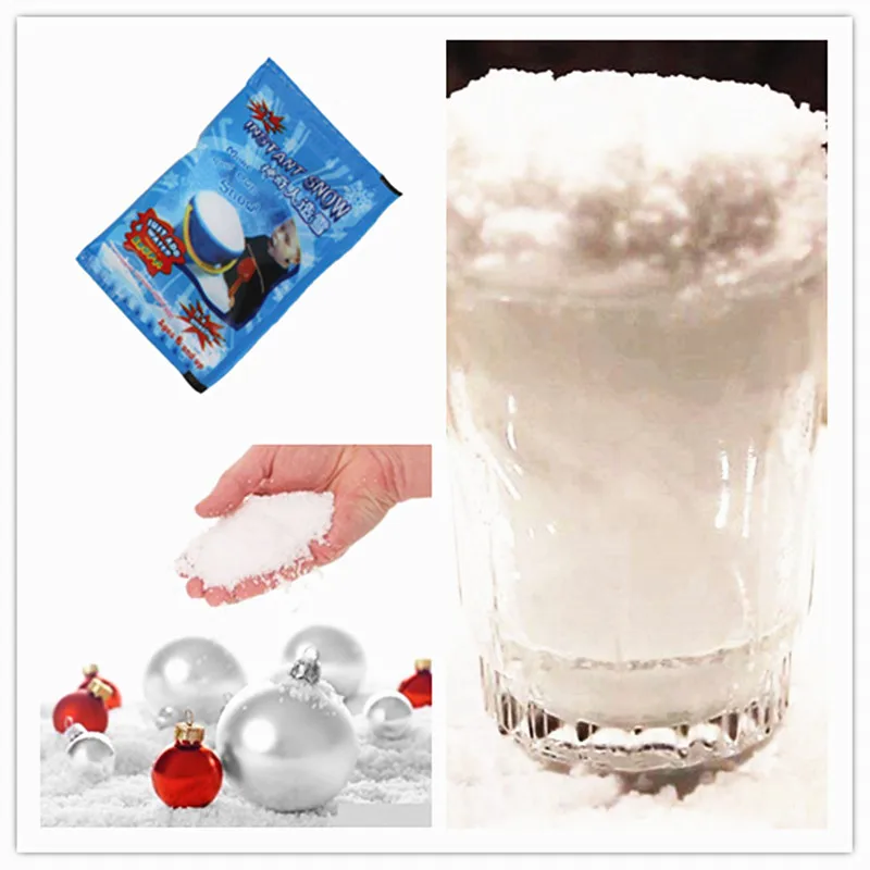 1 шт. искусственный белый снег магические трюки пакетики для камина ямы патио