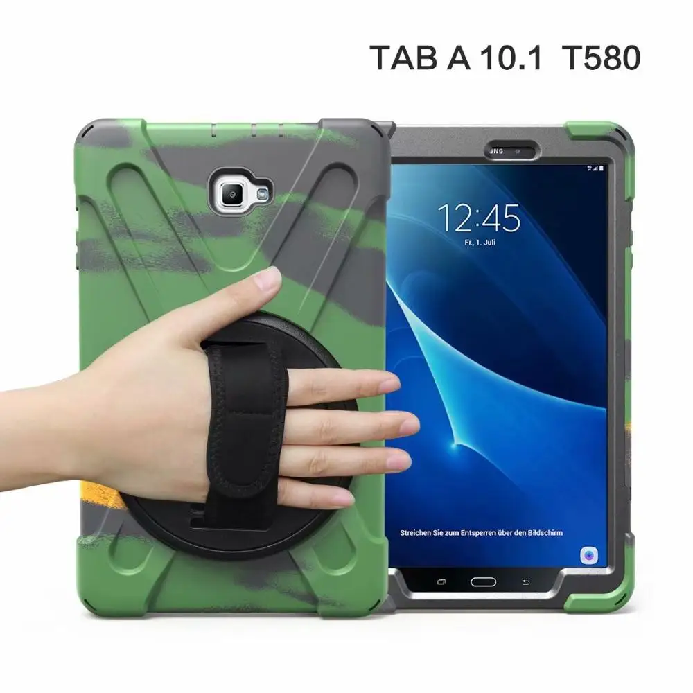 Camouflage kickstand Для Galaxy Tab A 10,1 чехол, ударопрочный сверхпрочный защитный чехол для samsung Galaxy Tab A 10,1 T580 T585 - Цвет: Camouflage kickstand