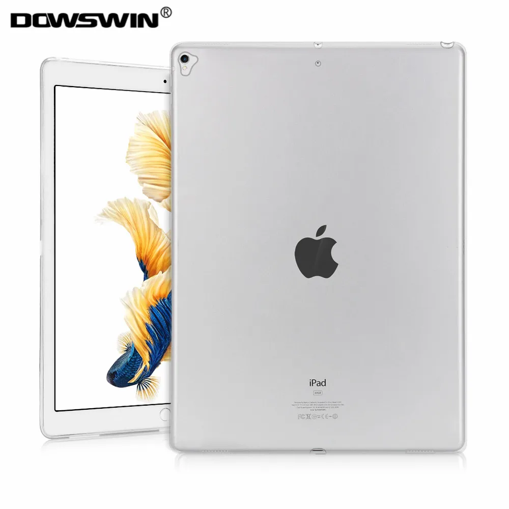 transparent DOWSWIN чехол для iPad Pro 12,9 чехол мягкий, с бесцветным прозрачным и TPU Защитный чехол для iPad Pro 12,9 дюйма чехол - Цвет: transparent