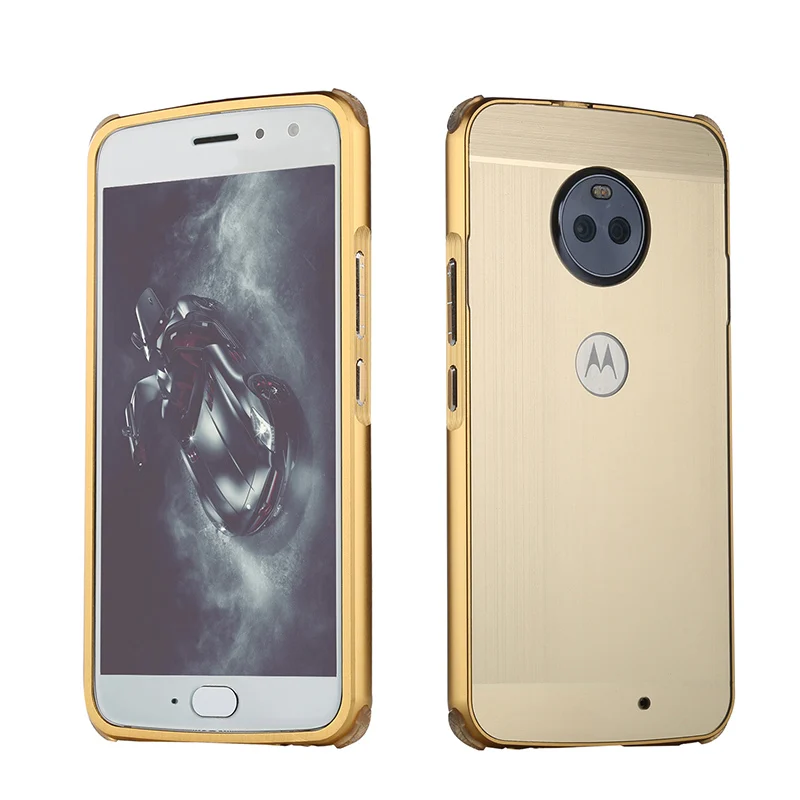 For Motorola Moto G6 Case for G 6 Brushed Back Cover Hard with Plating Metal Frame MOTOG6 cover 5.7'' |