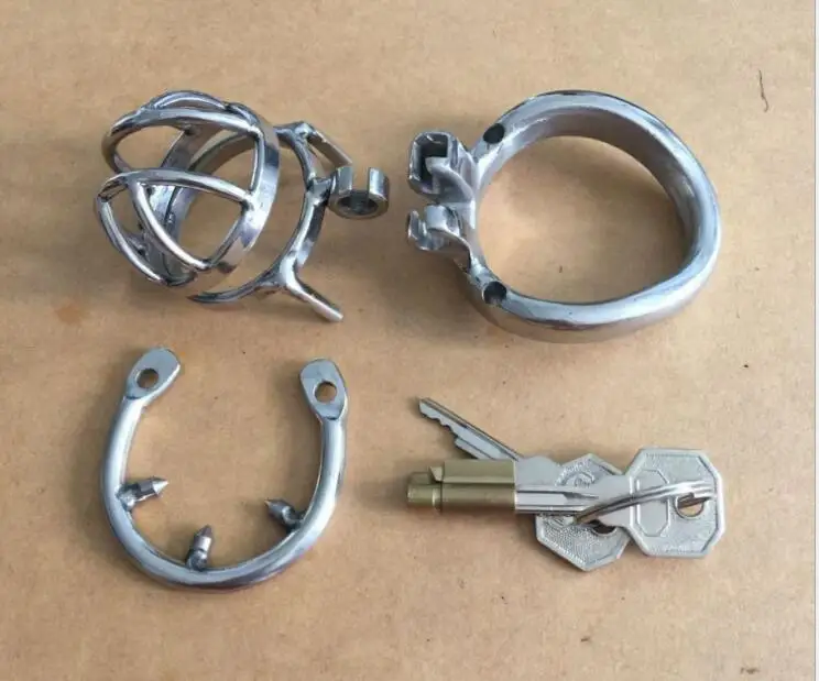 Новейшая Спящая конструкция с замком Маленькая мужская клетка для пениса из