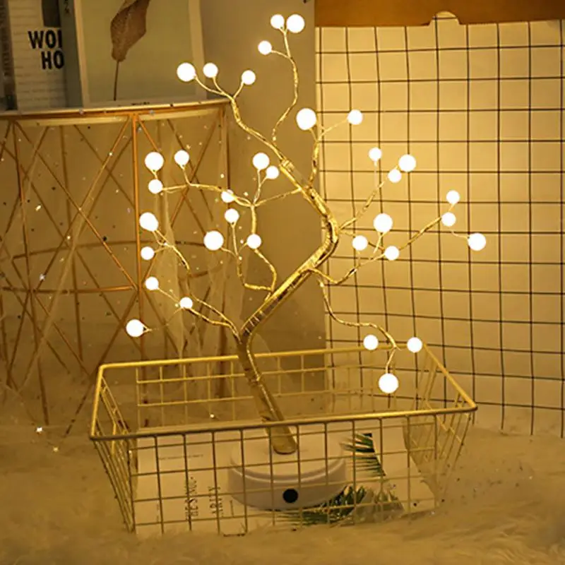 36LEDs108LED дерево форма ночник вечерние свадебные украшения Наружная Гирлянда Свет DIY медная проволочная лампа домашний декор'
