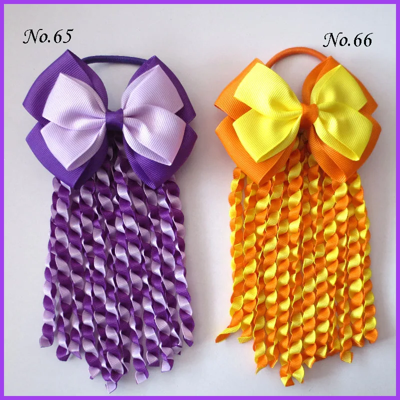 12 благословение хорошая девушка 4," двойной ангел Hairbow лента плетеная резинка для хвоста