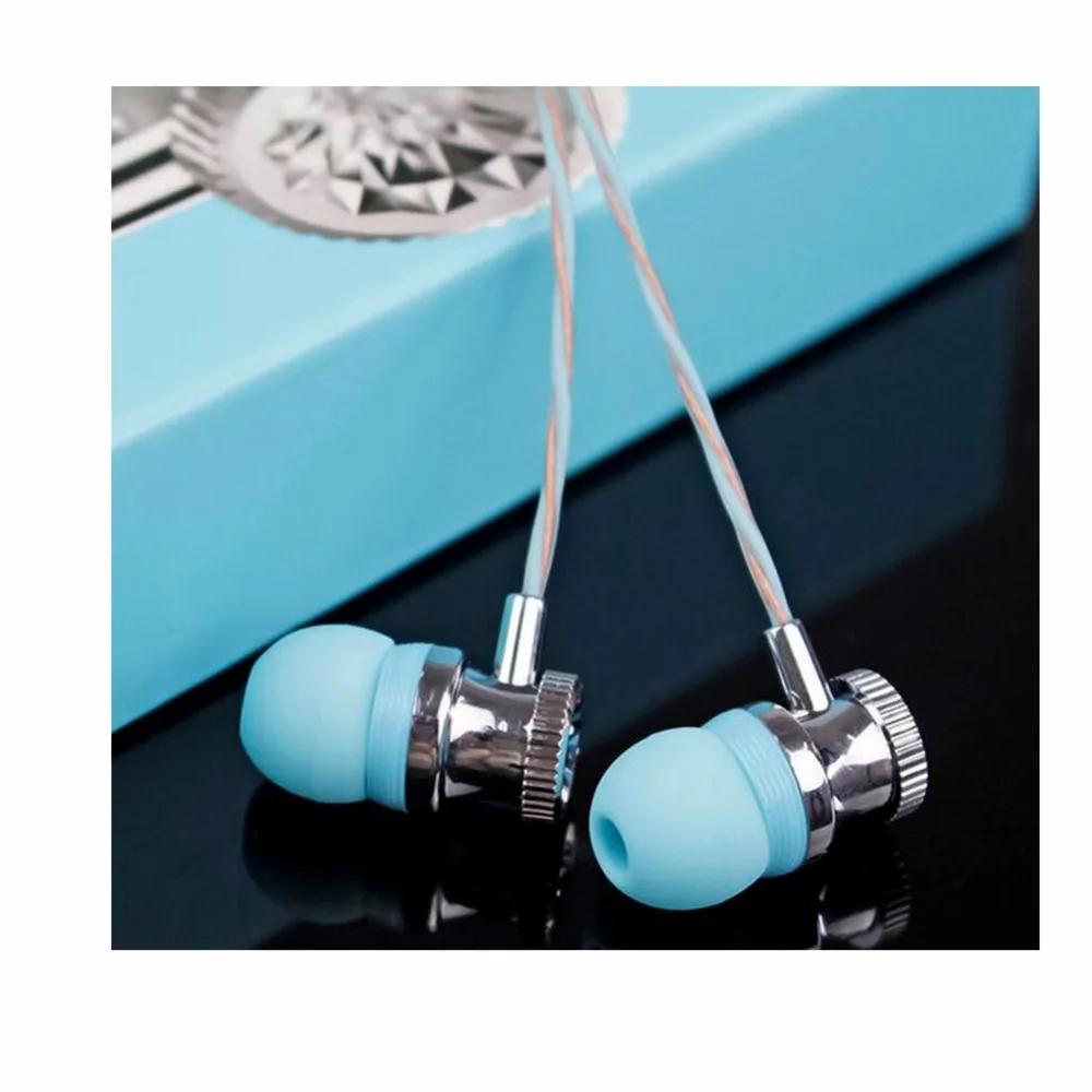 Наушники-вкладыши в форме духов кристалла с микрофоном музыкальные