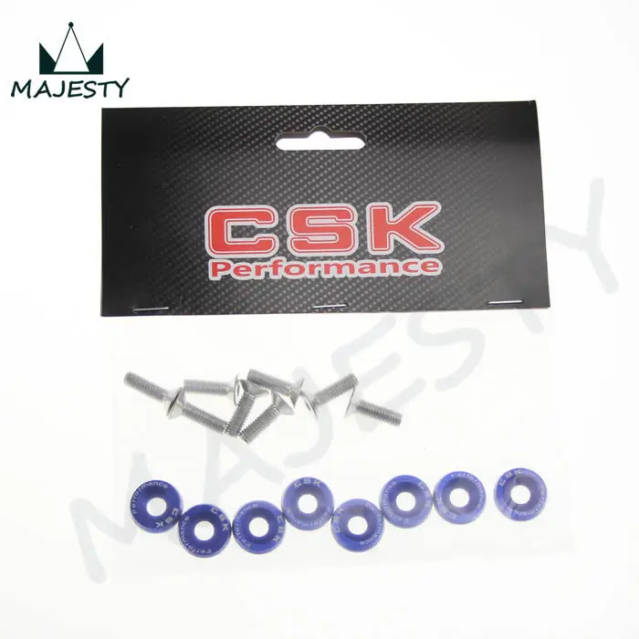 8 шт. анодированный алюминиевый синий бампер M6|fender washers|bumper fenderwasher fender |