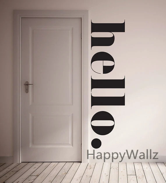 

Hello Home Family Quote Wall Sticker Family Quote Wall Decal Decorating DIY Custom Colors Quote Wall Decal Q110