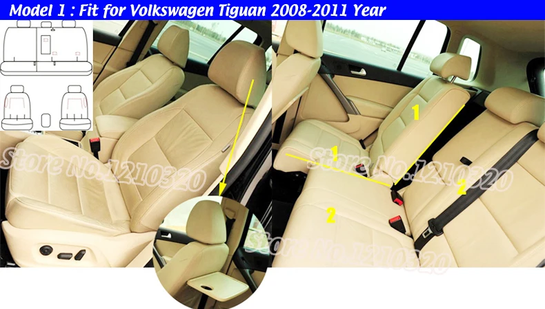 AUSFTORER чехлы для сидений из воловьей кожи на заказ для Volkswagen(VW) Tiguan аксессуары чехлы для сидений автомобиля подушки для сидений автомобиля