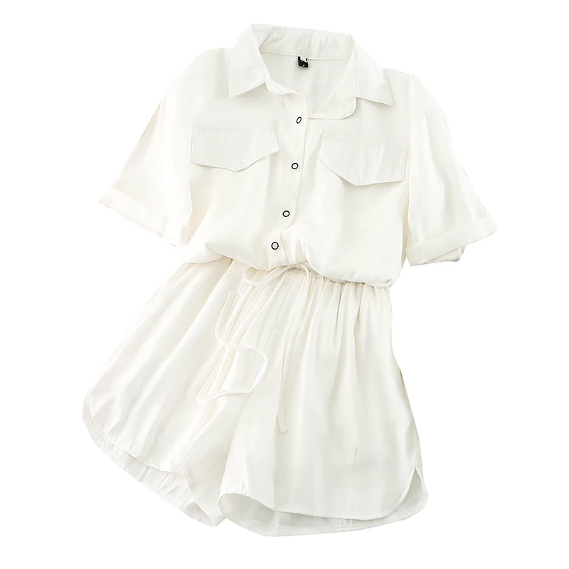 2019 Новый Модный женский комплект из двух предметов Свободная рубашка + ремень