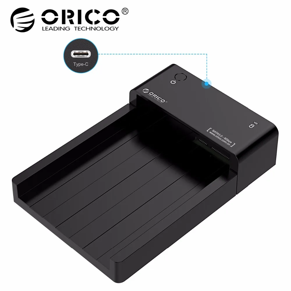 ORICO Тип C HDD корпус SATA для USB 3,1 2,5 3,5 дюймов 10 Гбит/с USB C внешний жесткий диск Док-станция Поддержка UASP 8 ТБ накопители