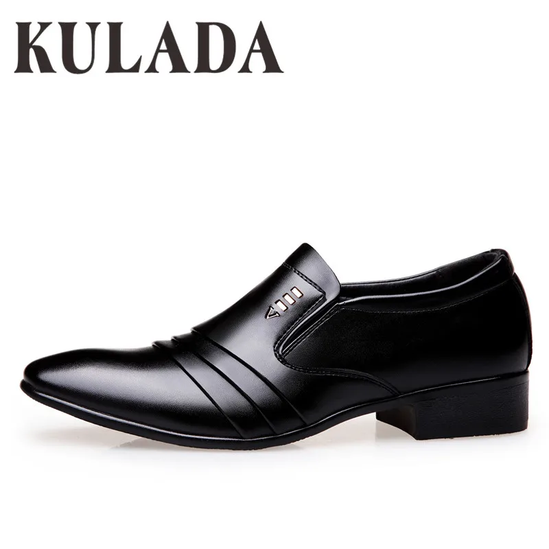 

KULADA New Men Formal Shoes Business Classic PU Leather Comfortable Shoes Men Oxford Luxury Brand Formal Shoes Man Dress Shoes