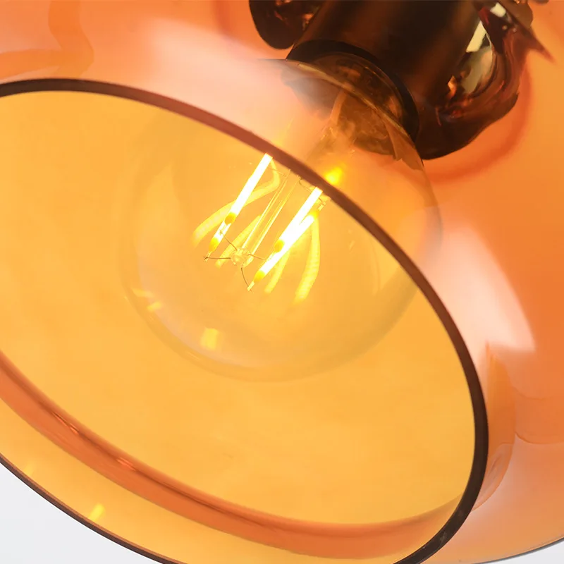

Modern Glass Led Pendant Lights Nordic Loft Restaurant Kitchen Hanging Lamp Coffee Shop Bar Light Fixtures E27 110V 220V