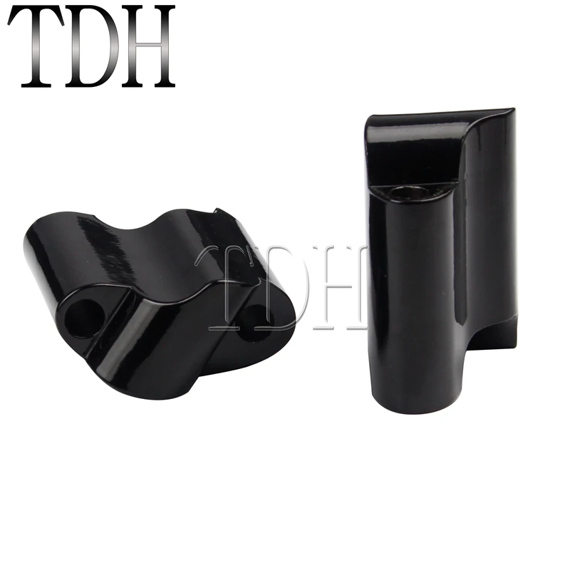 Черный алюминиевый руль для мотоцикла с ЧПУ высота подъема 2 дюйма расширение 1