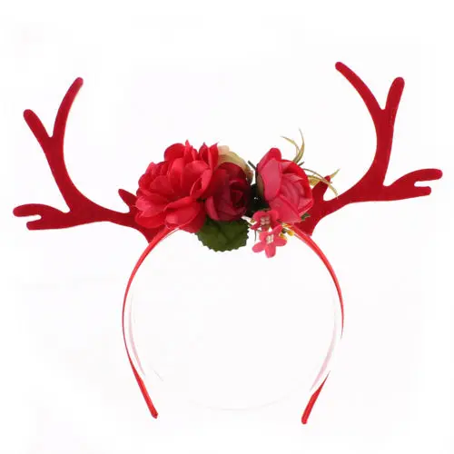 Рождественский костюм для женщин и девочек с оленями Рогами повязка на голову