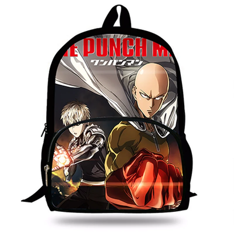 Горячая 16 дюймового One Punch Man Рюкзак Симпатичные комплекты одежды для детей в
