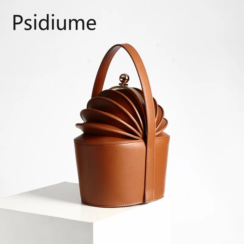 Женская сумка из натуральной кожи ведро модный дизайн известного бренда высокое