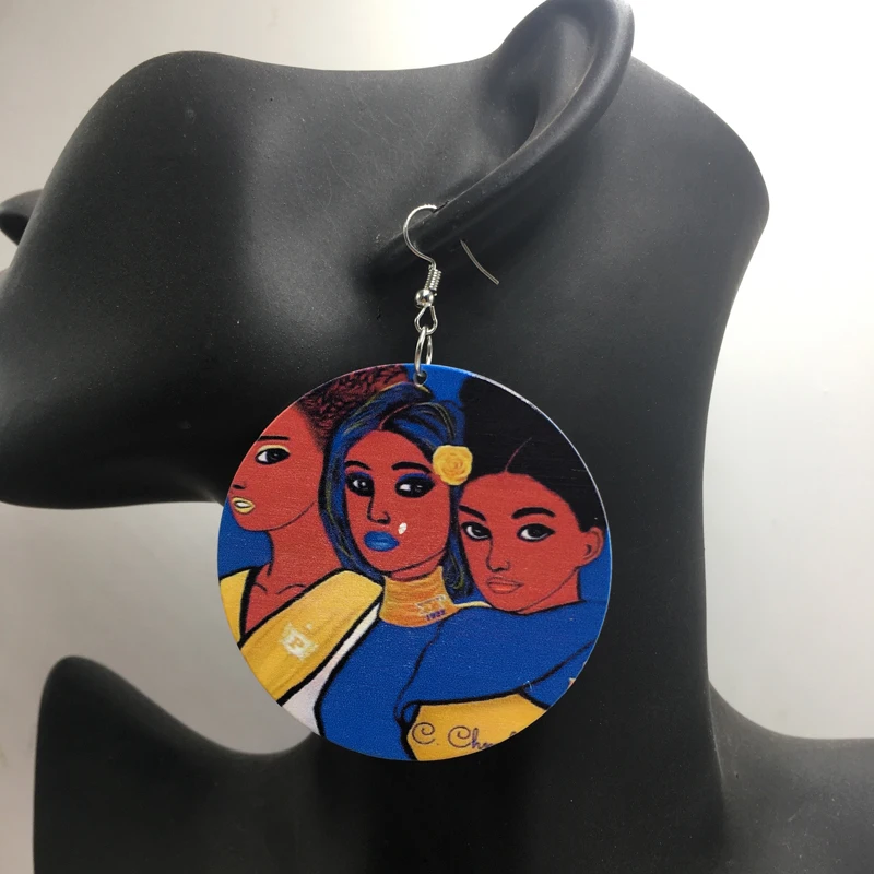 Sigma Gamma Rho деревянные серьги можно смешать 4 дизайна