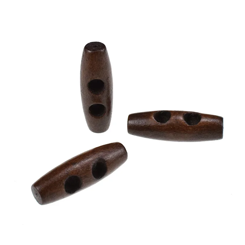 50 шт. деревянные пуговицы для скрапбукинга с 2 отверстиями коричневая оливковая