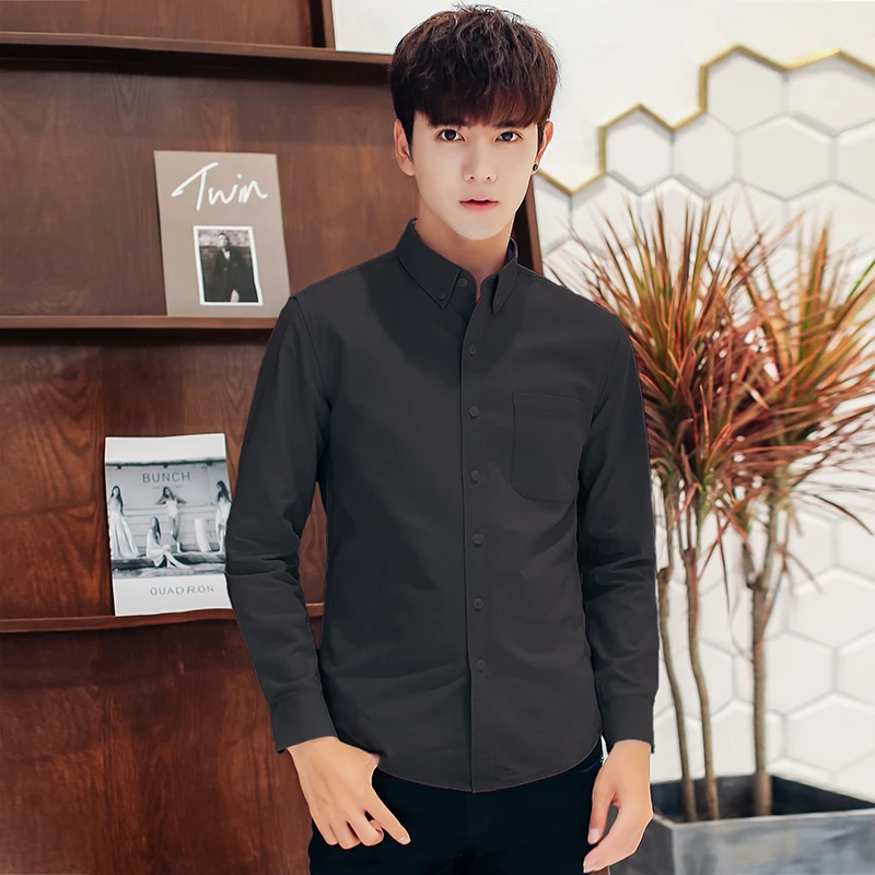 Новое поступление 2017 года Slim Fit сплошной Цвет длинный рукав