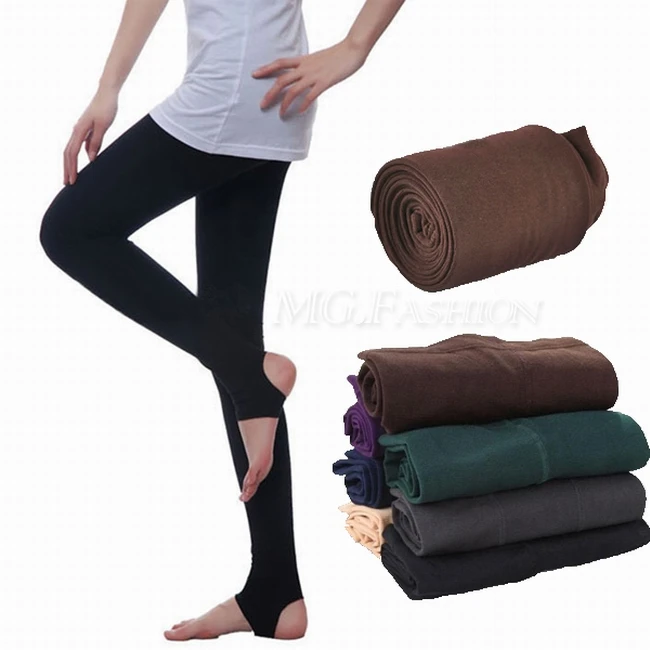 Женские пикантные Теплые эластичные флисовые облегающие брюки с высокой