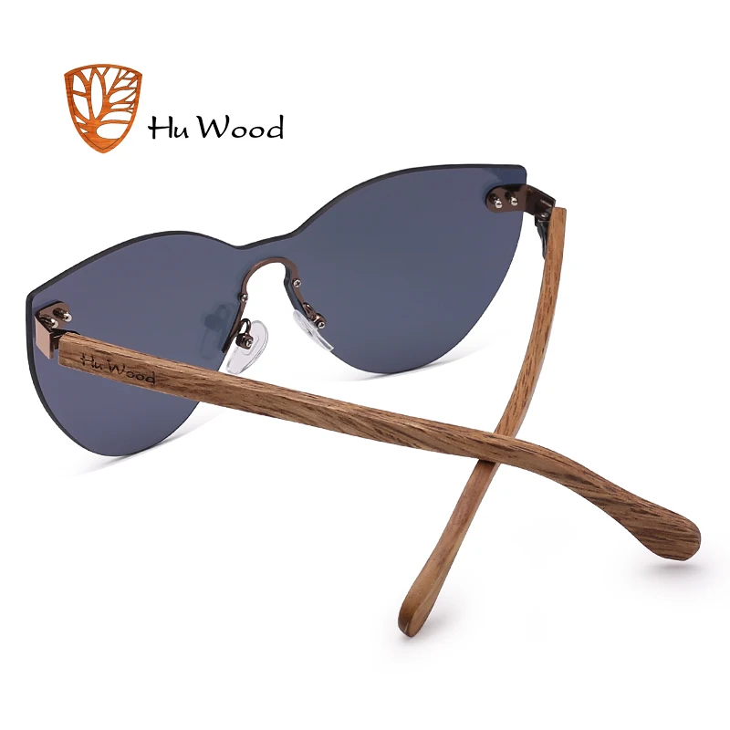 Женские и мужские солнцезащитные очки HU WOOD розовые в оправе из натурального