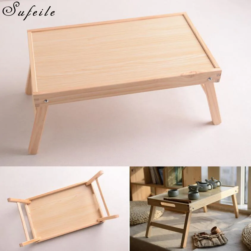 Style 1 SUFEILE деревянный складной стол для ноутбука, поднос для завтрака, поднос для кровати, регулируемая складная с откидной верхней частью и ножками компьютерная настольная подставка - Цвет: Style 1