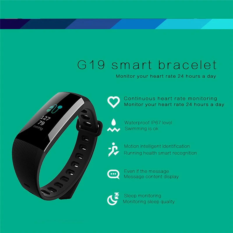 Смарт часы монитор кровяного давления фитнес браслет Pesometro Smart Band Вибрационный