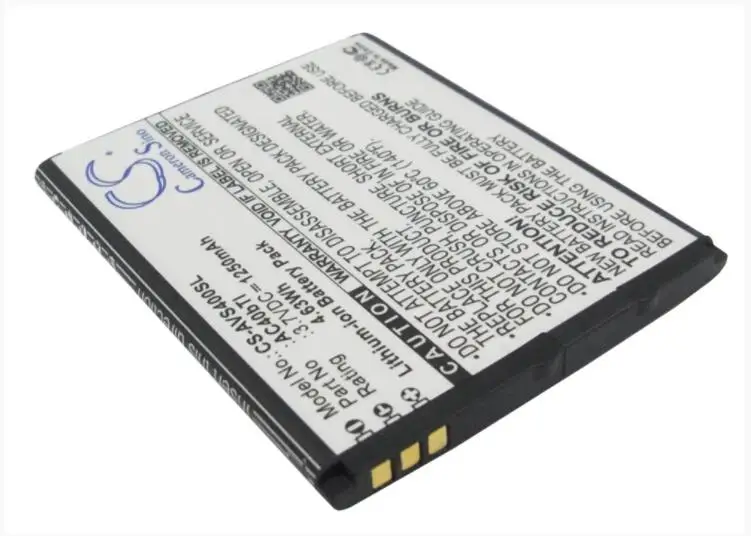 Аккумулятор Cameron Sino 1250 мАч для ARCHOS 40b Titanium 4GB Surround AC40bTI Mobile аккумулятор смартфона |