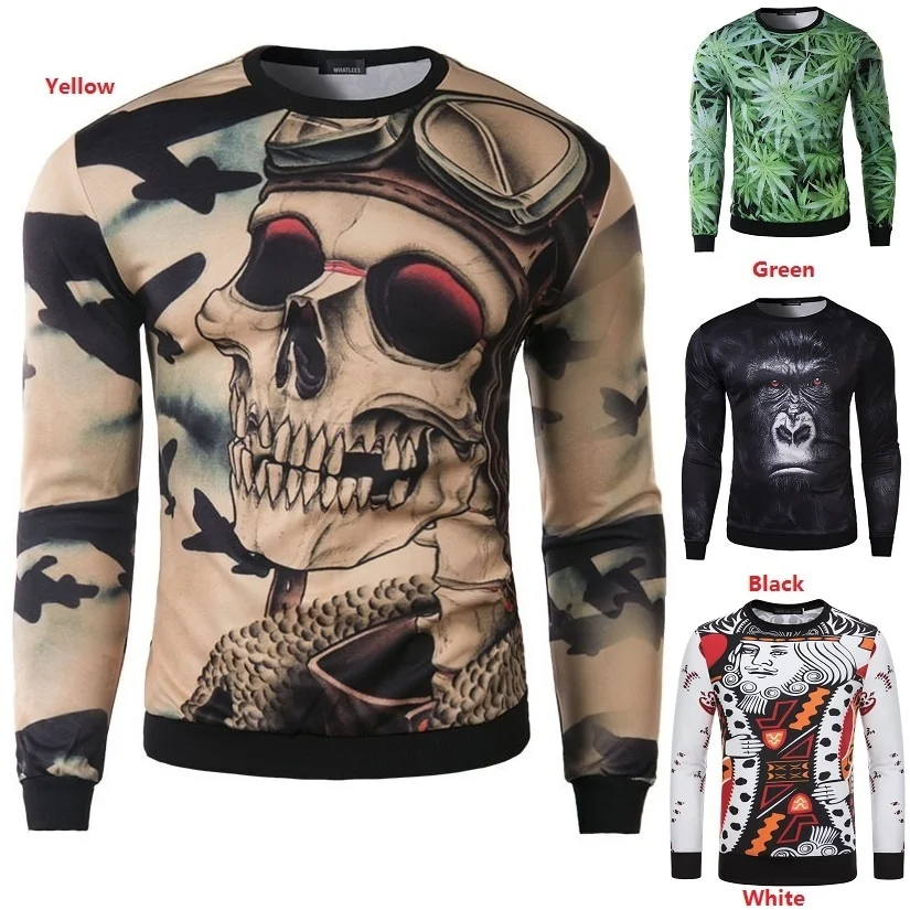 Мужская толстовка с капюшоном Zogaa Повседневная Толстовка 3D принтом Повседневный