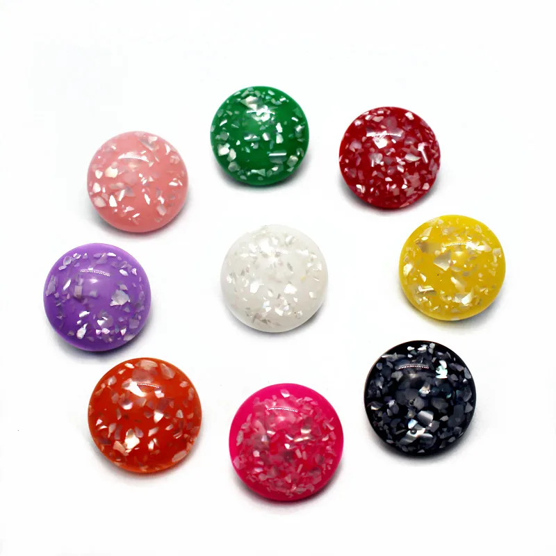 50 шт./лот цветные оснастки из камня и смолы стеклянные для печати подвески 18 мм DIY