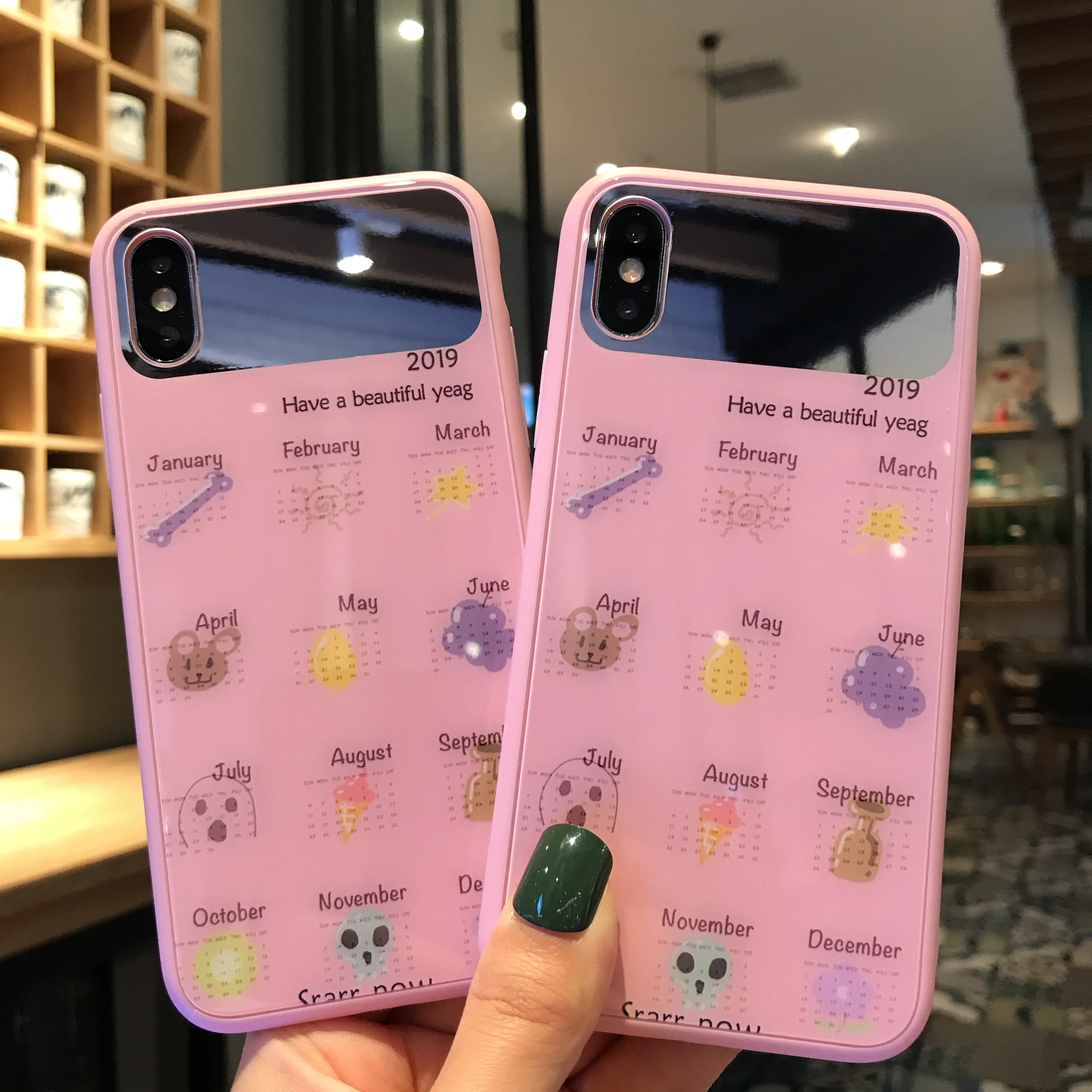 Роскошный зеркальный стеклянный чехол для телефона Iphone XS Max 6 S Capinha милый