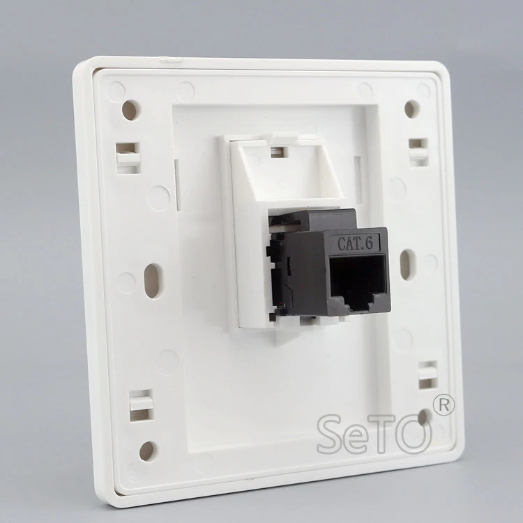 SeTo 86 Тип гигабитная сетевая Панель RJ45 Cat6 розетка настенная пластина Keystone Лицевая панель