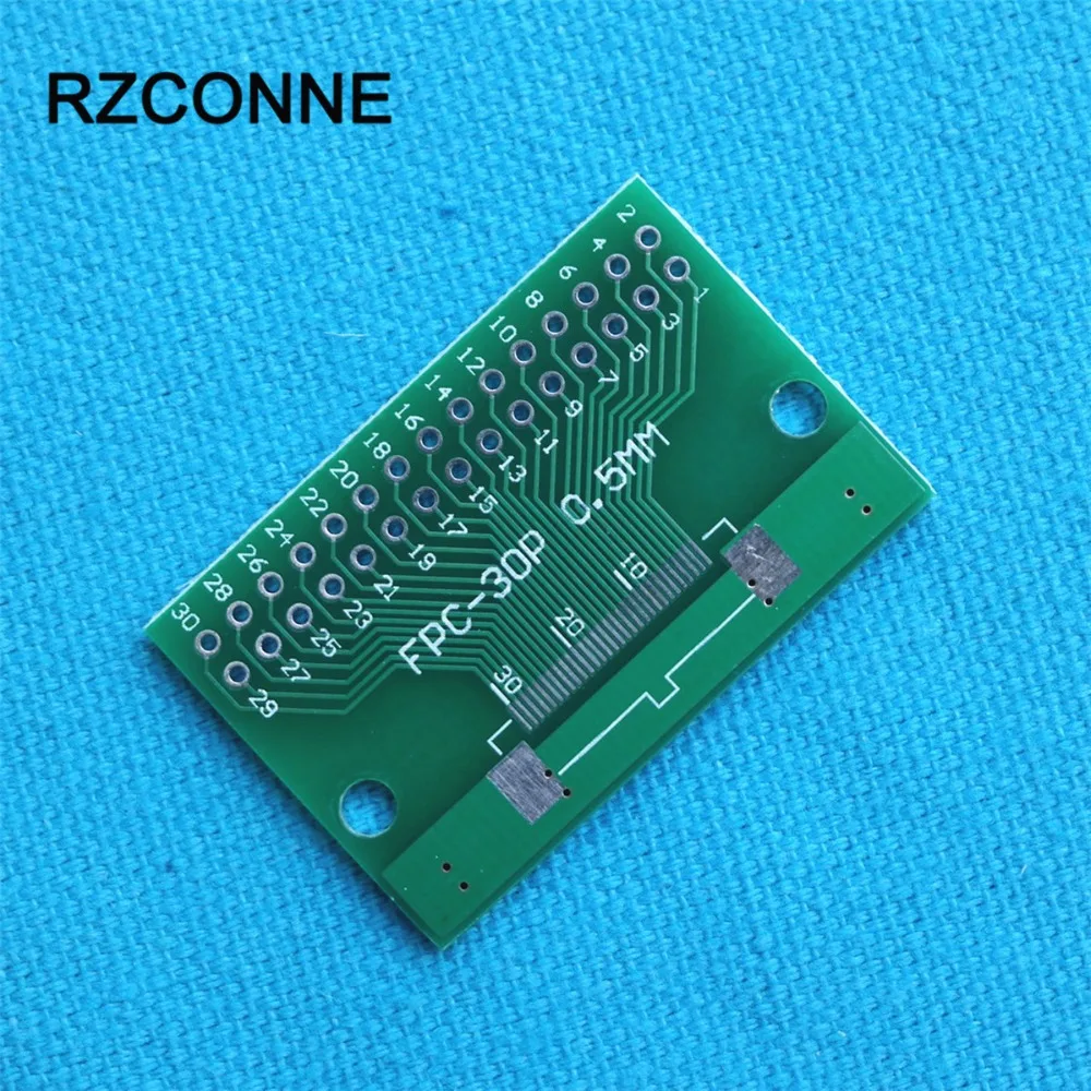 2pcs/lot 30P FFC FPC Adapter Plate 0.5MM/1.0MM Pitch to 2.54mm 30Pin Flat Cable Socket Connector for PCB Board TFT LCD new | Компьютеры и