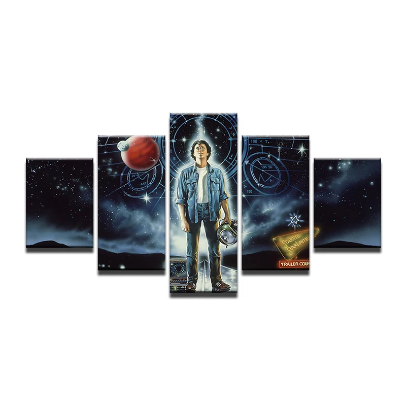 5 панельных абстрактных персонажей фильмов окрашенных на холсте постер живопись