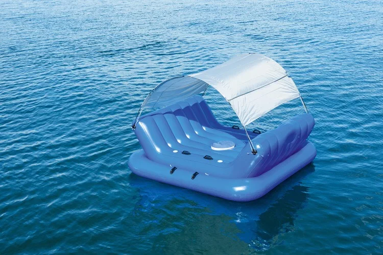Swimming pool inflatable boat floating adult swimming floating row summer rest water toys and water pumps