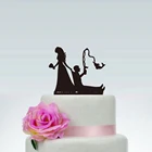 Забавный Свадебный Топпер для торта в рыболовном стиле, топперы для торта для невесты и жениха, мистер и миссис, акриловые топперы для торта в памятном стиле