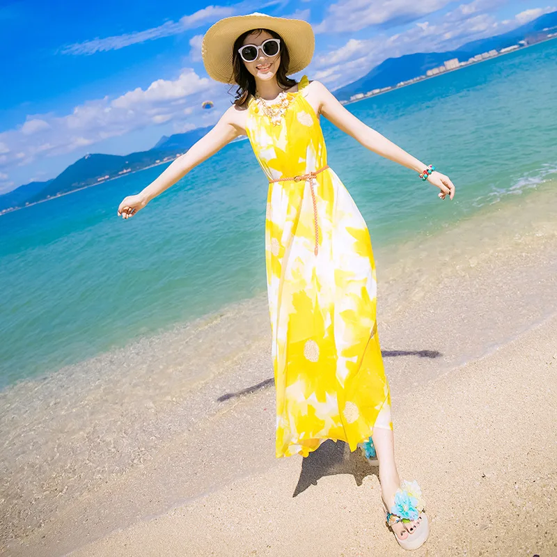 Летнее платье для девочек платья семейной матери и дочери Лето 2017 длинное