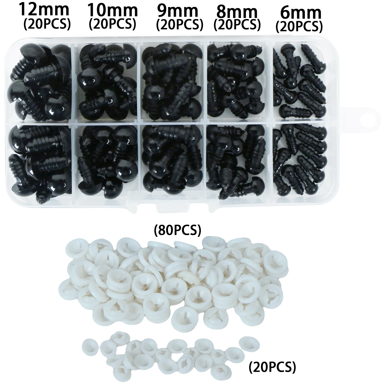 100 шт черные Глазные яблоки для кукол аксессуары пластиковые ремесла защитные