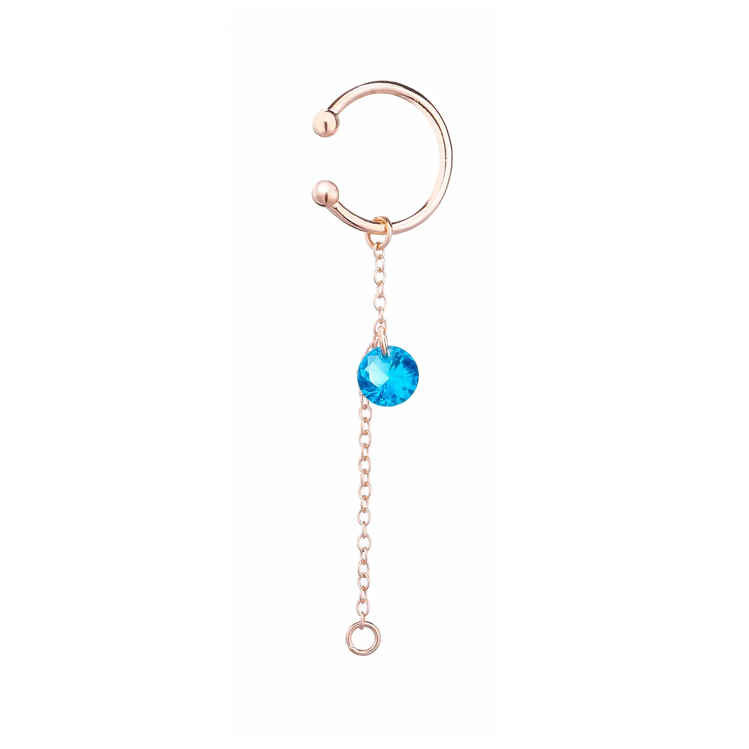 Rose Gold Moonnory 925 стерлингового серебра без пирсинга клипсы ушные манжеты женские красочные серьга в виде клипсы непроколотое ухо клипсы модные - Окраска металла: Rose Gold